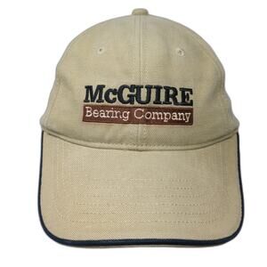 McGuire Bearing Company Strapback Baseball Cap Beige One Size Headshots Kc Caps